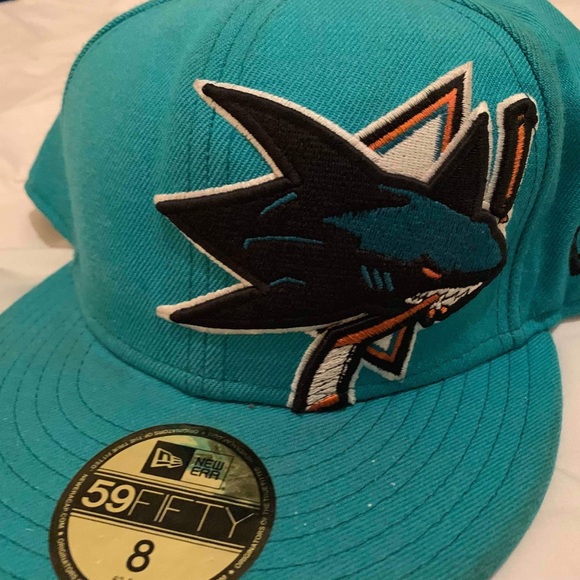 New Era NHL San Jose Sharks Fitted Rare VINTAGE - Picture 2 of 5